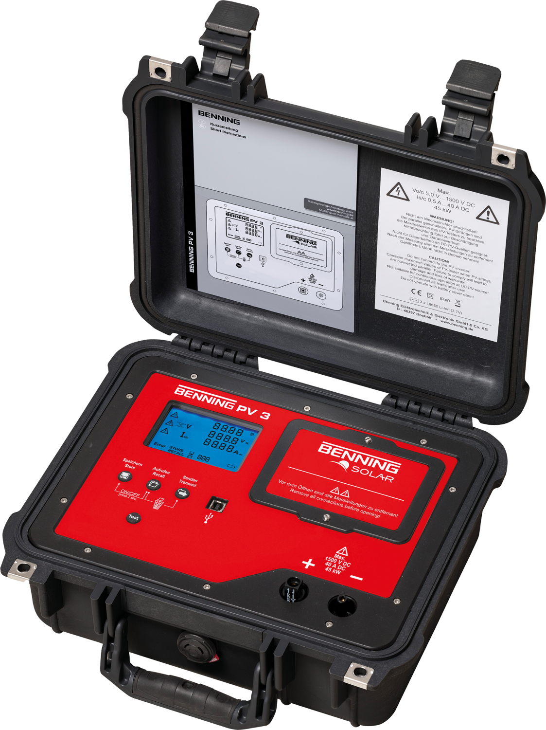 PV 3 Tester voor fotovoltaïsche installaties